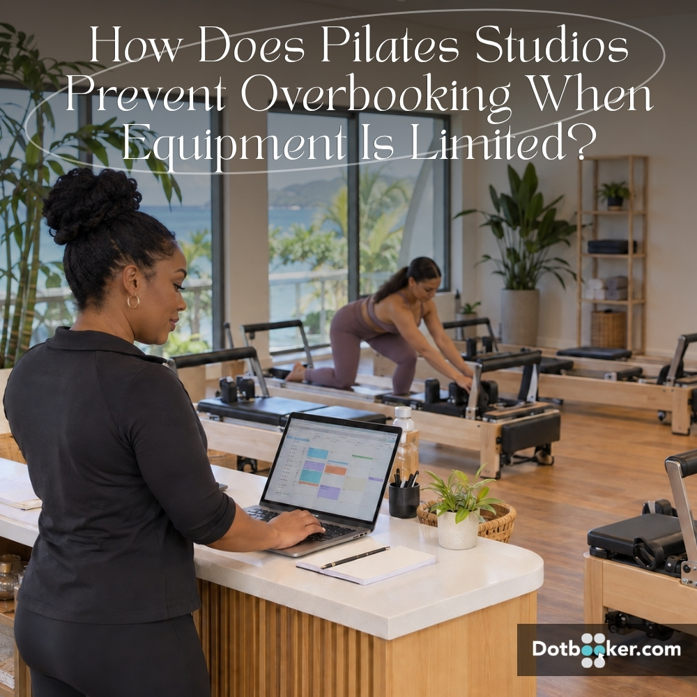 Pilates studio booking software managing reformer capacity and preventing overbooking Pilates studio booking software managing reformer capacity and preventing overbooking