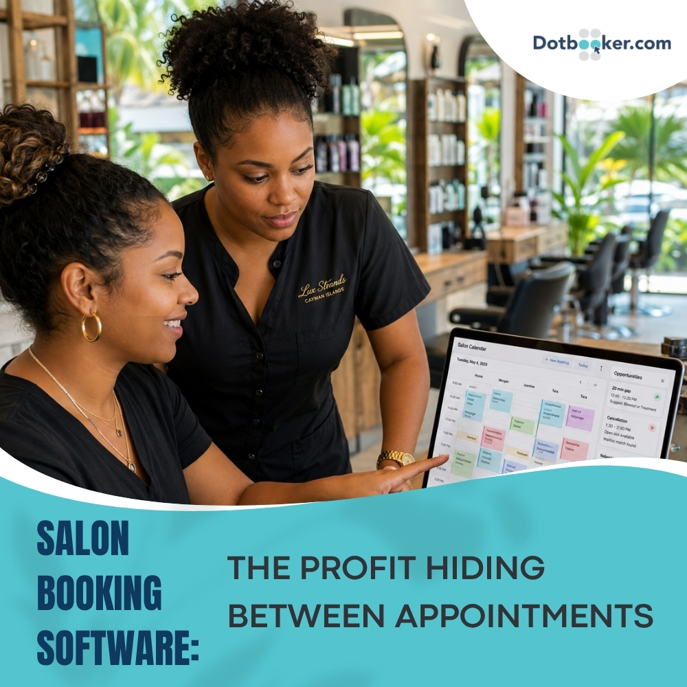Salon booking software showing hidden profit between salon appointments Salon booking software showing hidden profit between salon appointments